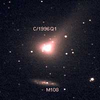 C/Tabur 1996 Q1 moving near Messier 108 galaxy