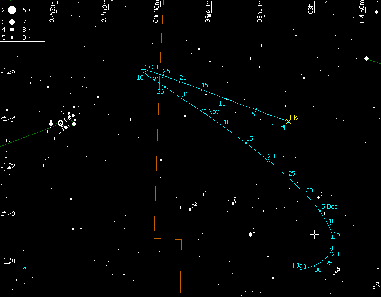 ѕуть астероида по небу в сент¤бре-декабре 2006г.
