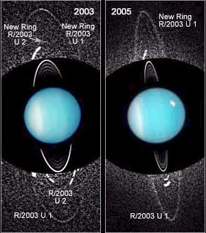 Новые кольца и спутники Урана