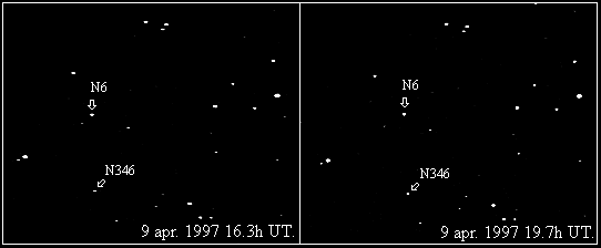 Обычно движение астероидов заметно уже за считанные часы