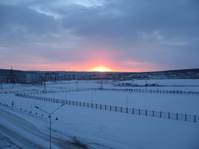 Начало зимнего дня в Зеленогорске